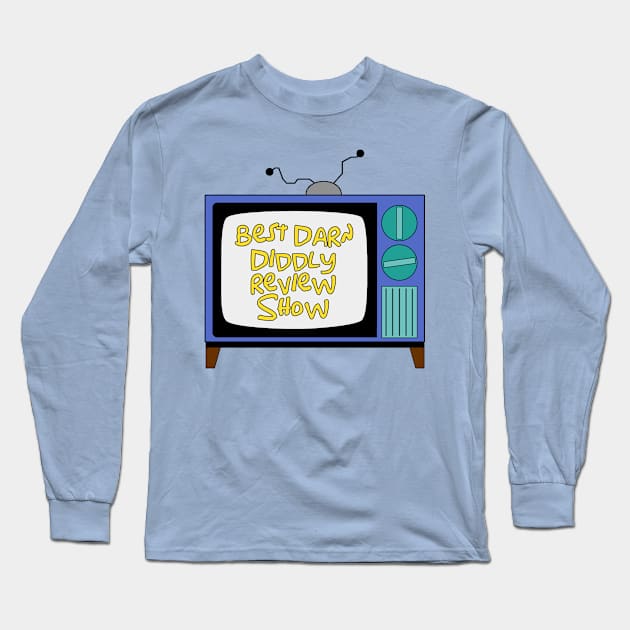 Best Darn Diddly Retro T.V. Logo Long Sleeve T-Shirt by BestDarnDiddly